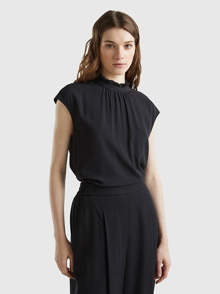 Benetton Bluse in Schwarz günstig kaufen