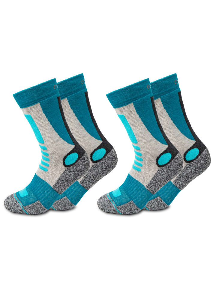 Occulto 2er Pack Wandersocken Gerlinde in Türkis-Grau günstig kaufen