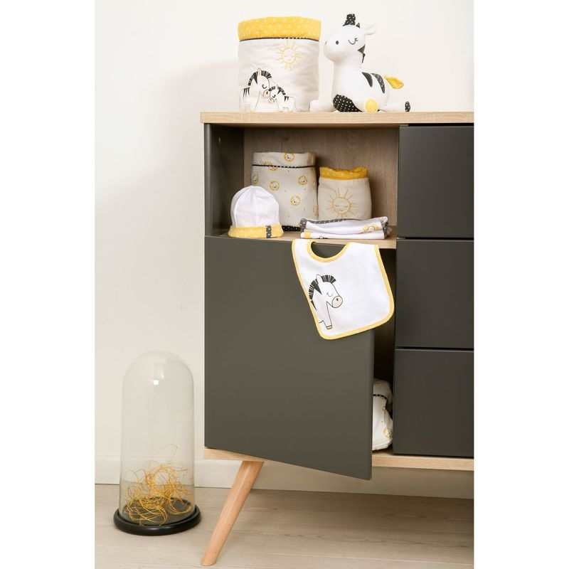 Lot de 2 bavoirs Pluche et pompon
