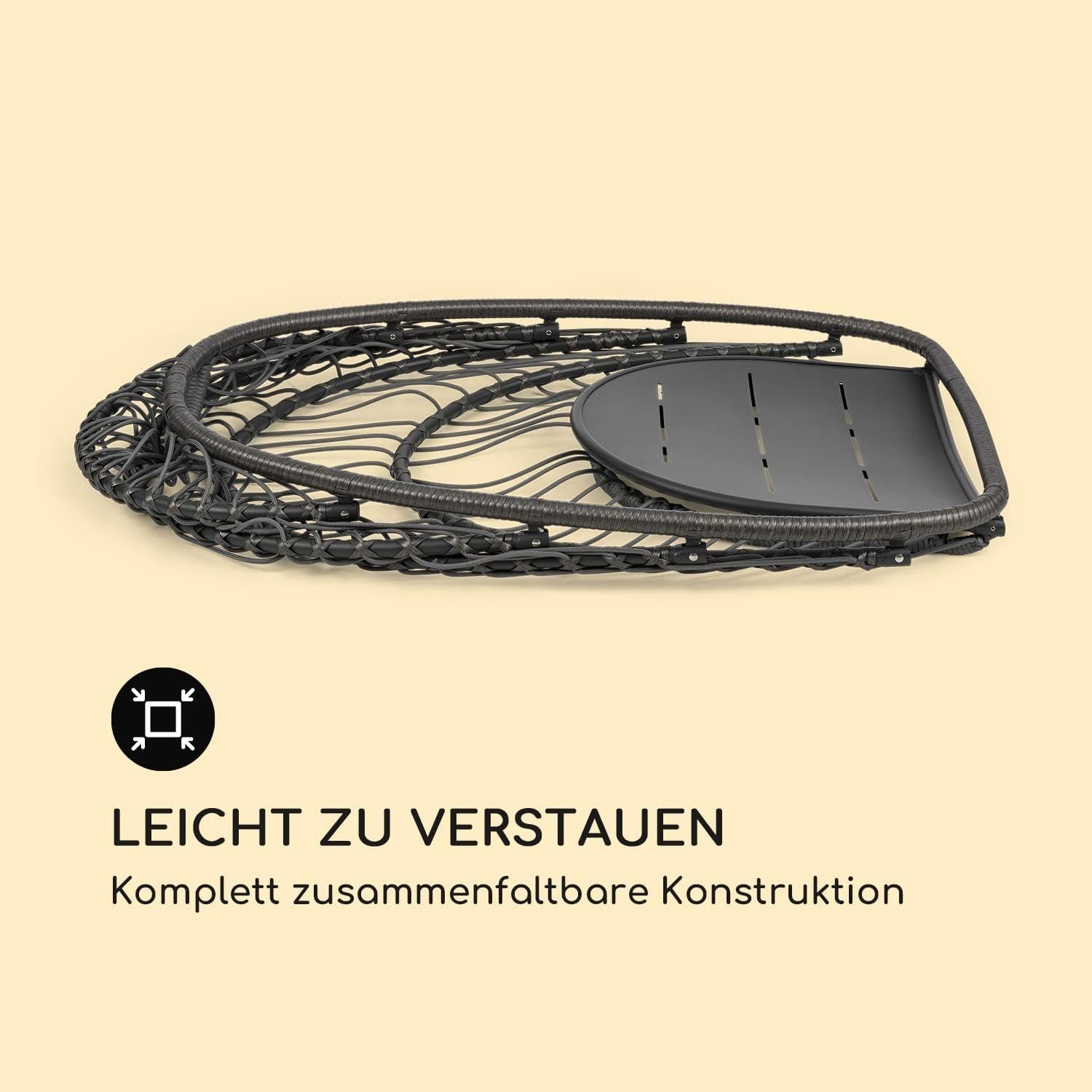 DOTMALL Gartenstuhl ProGarden Relax-Hängesessel mit Gestell dunkelgrün