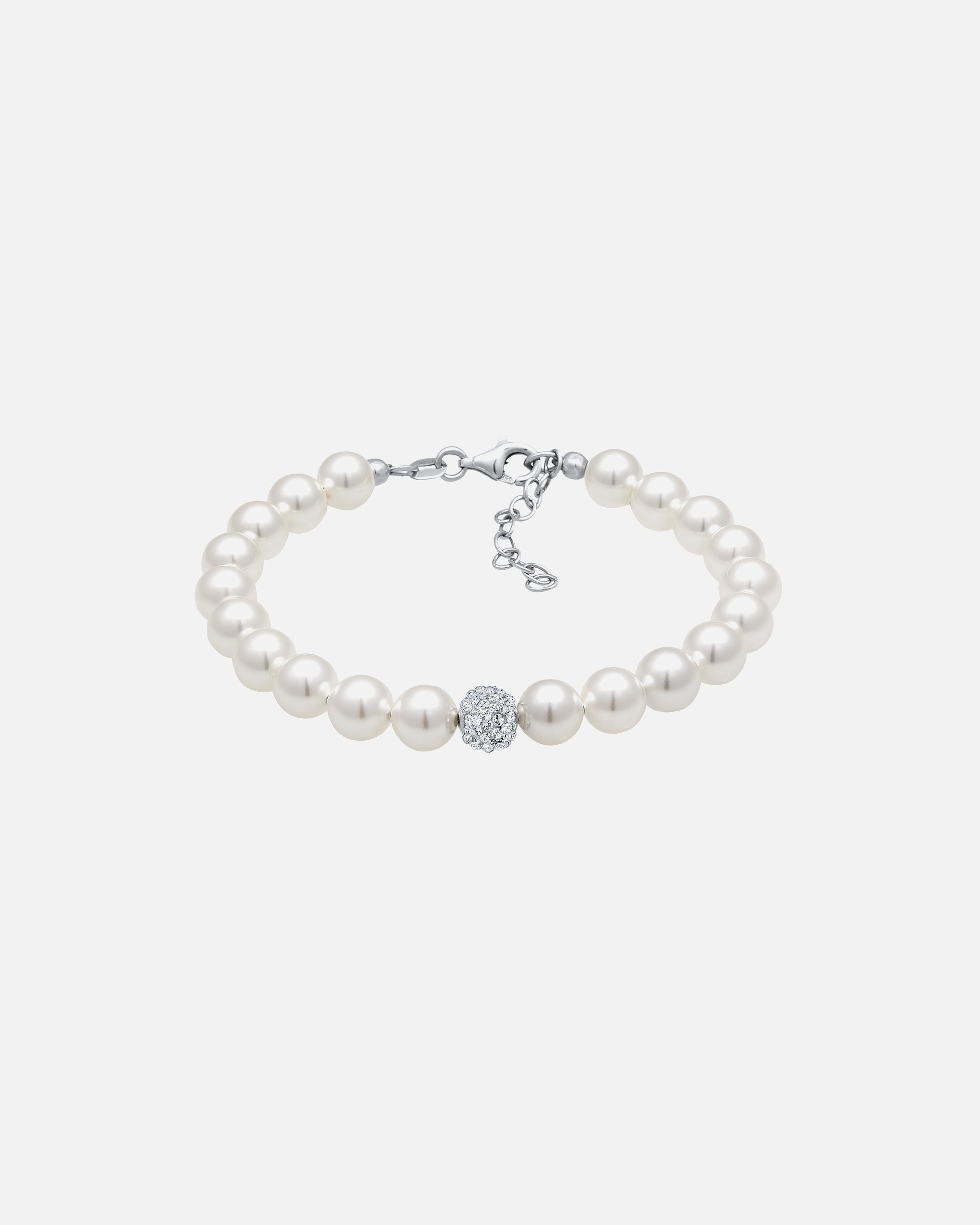 Elegantes Damen-Set von Elli mit synthetischen Perlen und Kristallen aus 925er Sterlingsilber