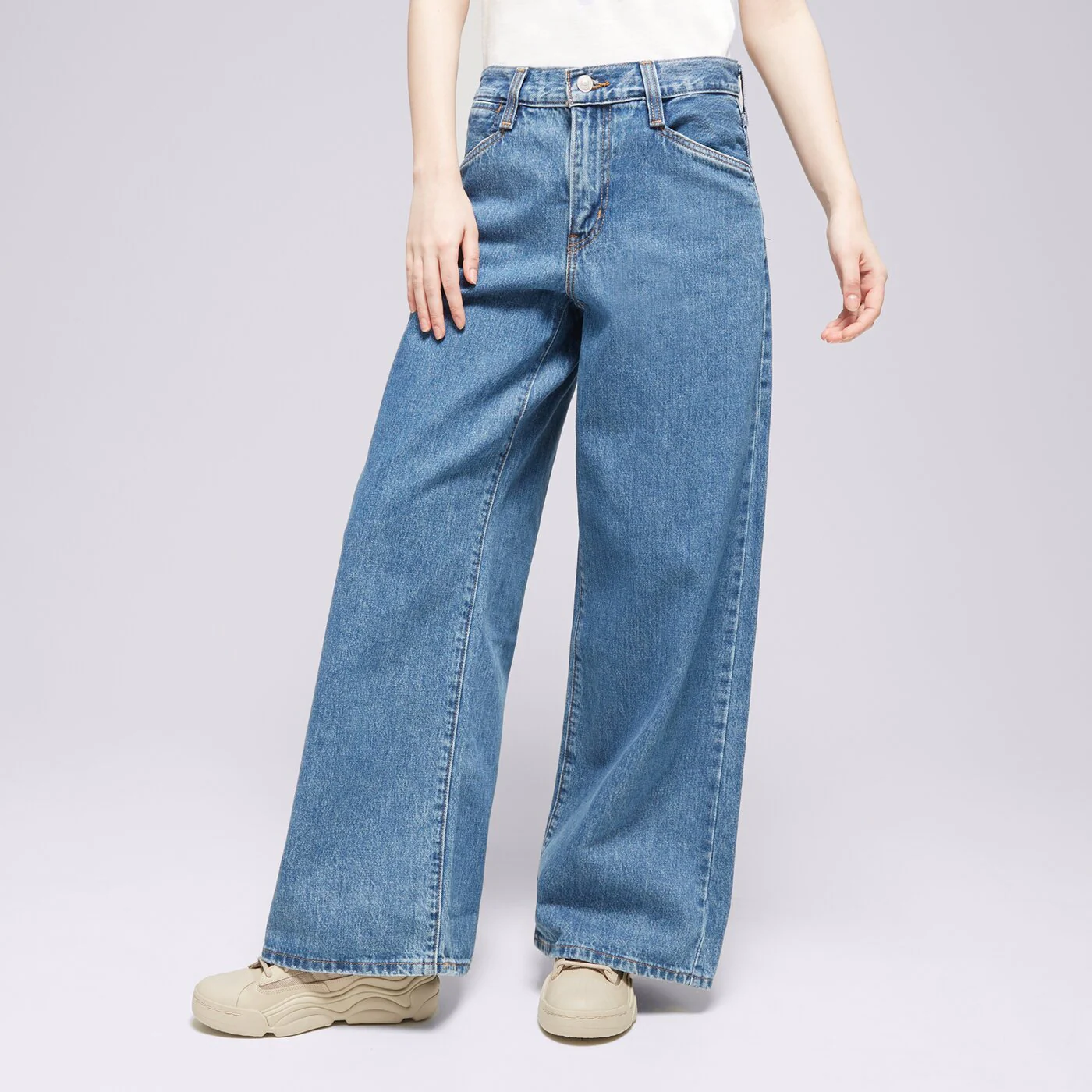 LEVI'S HOSE 94 BAGGY WIDE LEG MED. INDIGO Dunkelblau