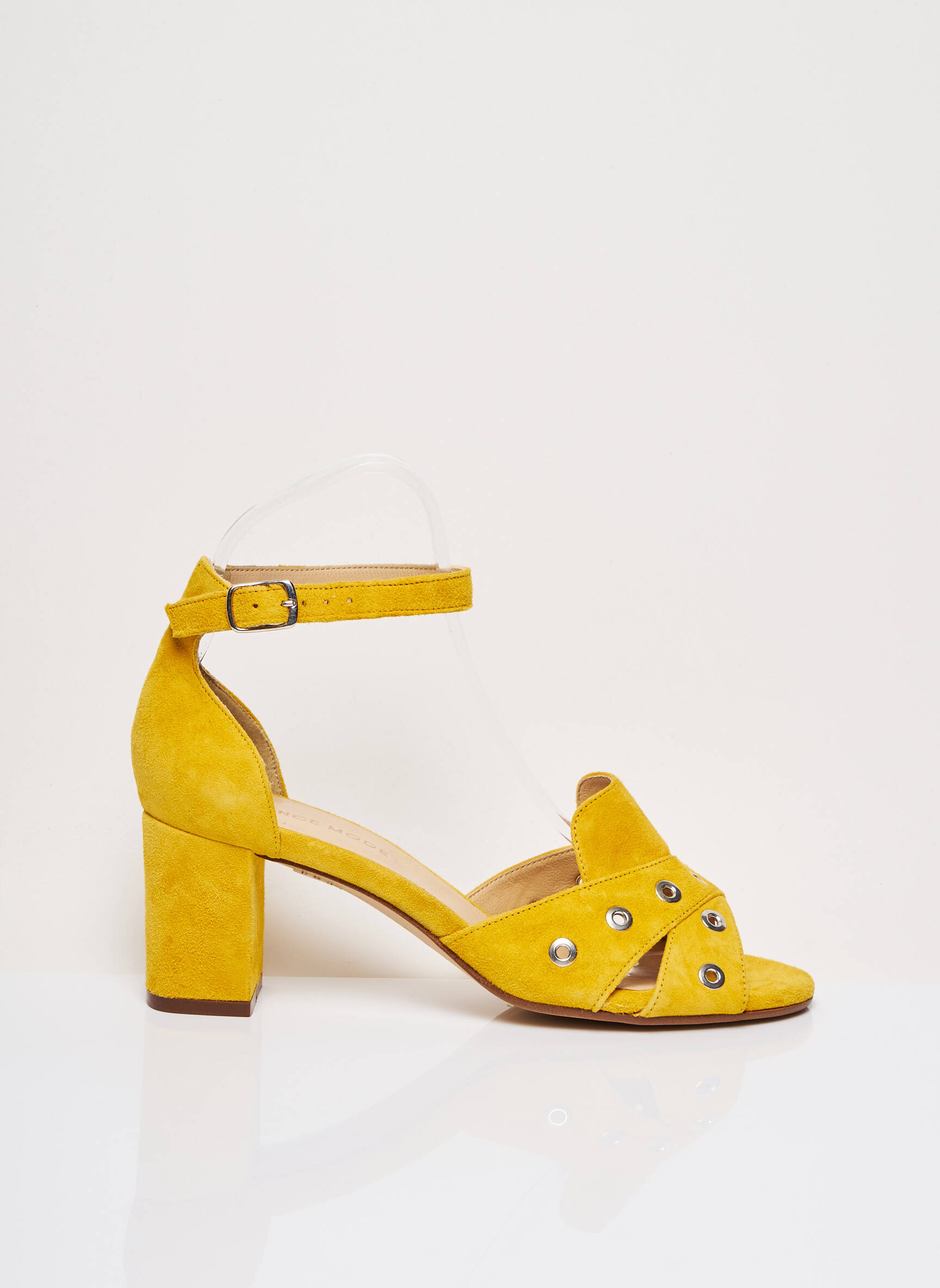France Mode Sandales Nu Pieds Femme couleur jaune
