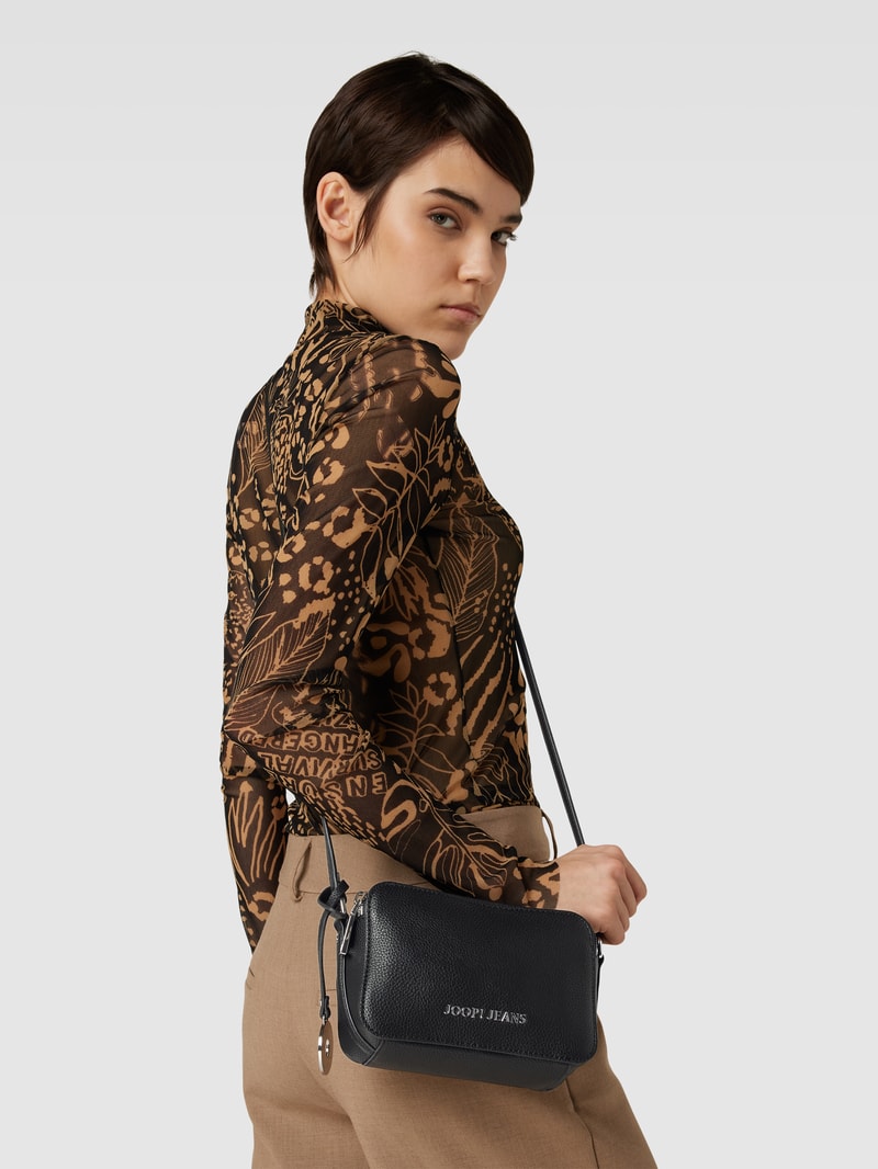 Handtasche mit Label-Applikation Modell 'diurno' in black