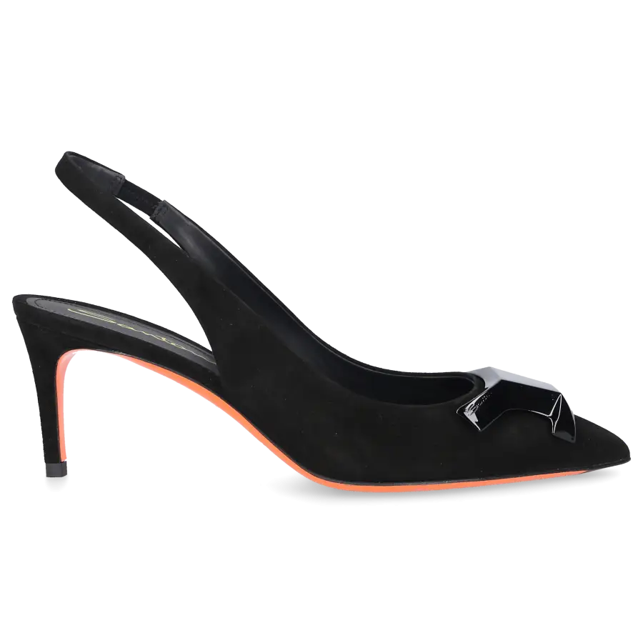 Santoni - Slingpumps SIBILLE Nubukleder - schwarz