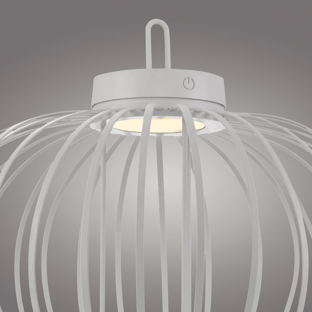 JUST LIGHT Akku Pendelleuchte AKUBA, 1x LED-Board/1,50Watt/2700Kelvin, IP44, Weiss