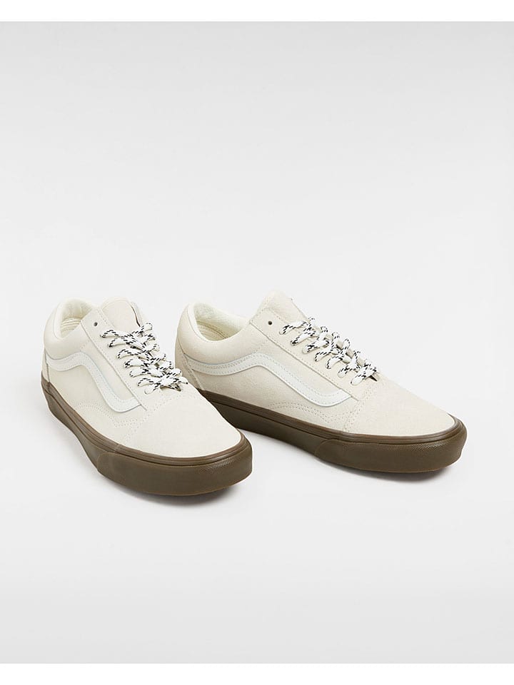 Vans Leder-Sneakers in Creme günstig kaufen
