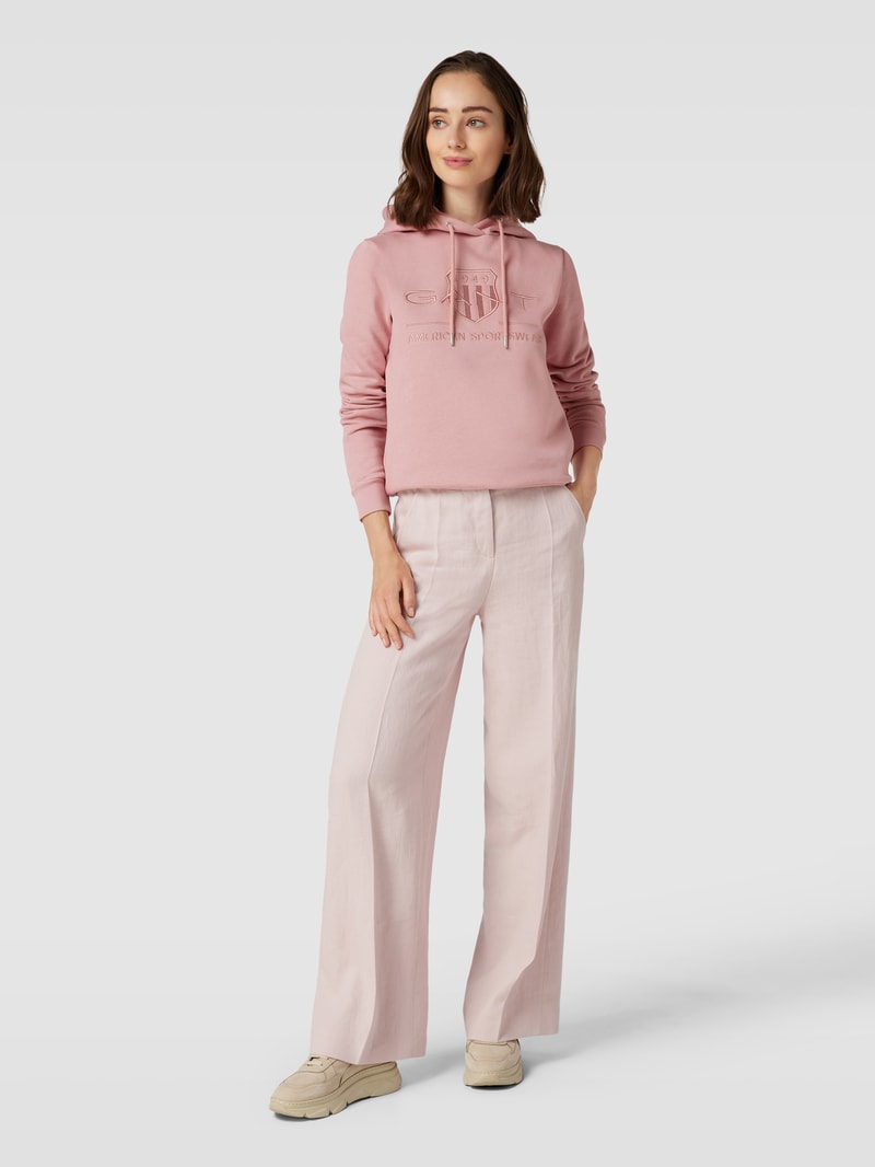 Hoodie mit Kapuze in pink meliert