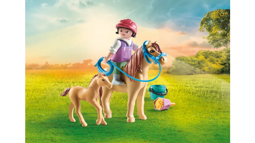 PLAYMOBIL 71498 - Horses of Waterfall - Kind mit Pony und Fohlen