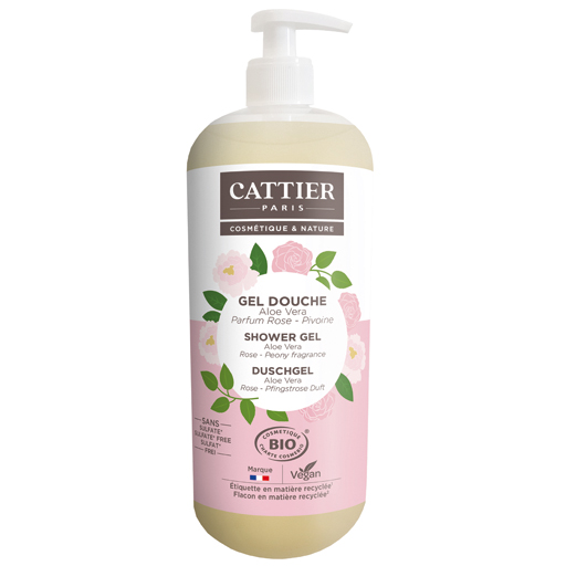 CATTIER Duschgel Rose-Pfingstrose Duft  1000 ml  Duschgel