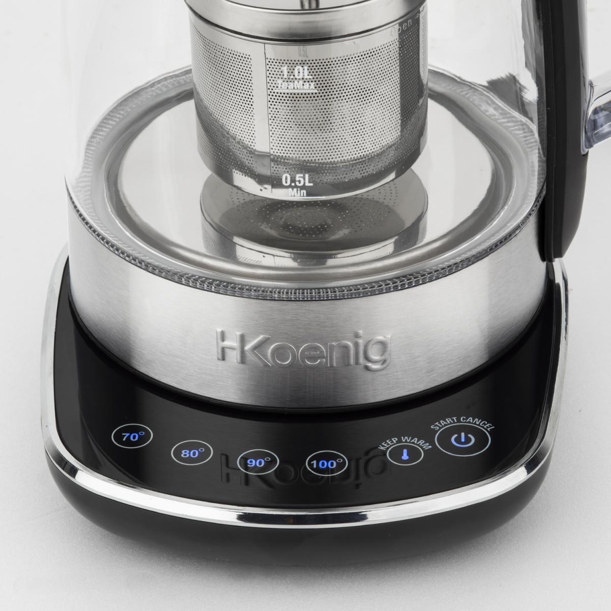 H.Koenig 2-in-1 Wasserkocher & Teekocher TI600, 1,5 l