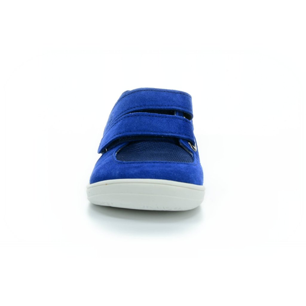 Baby Bare Febo Sneakers Blau auf Weiß Barfuß-Sneakers
