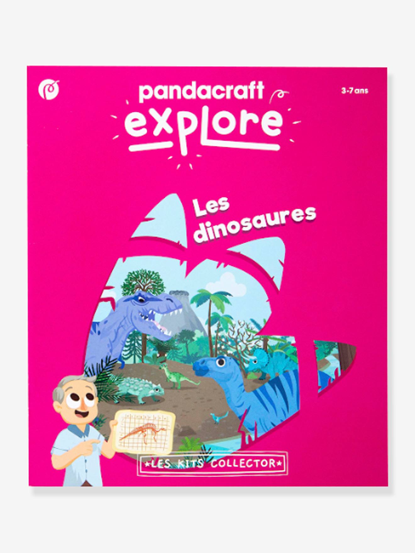 Kit collector Les dinosaures 3/7 ans PANDACRAFT bleu