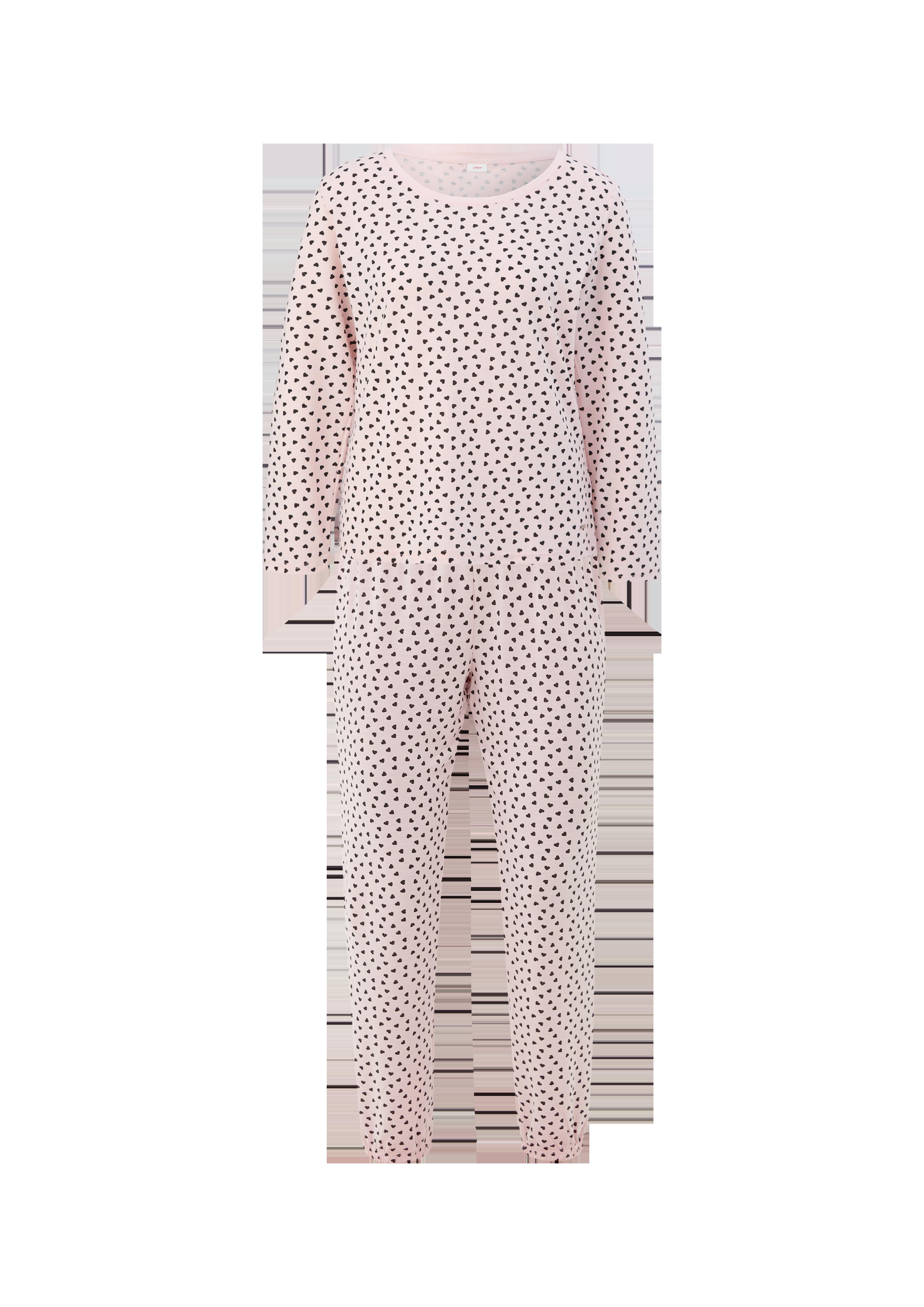 Pyjama-Set mit Herzchenmuster  6008009-40A2