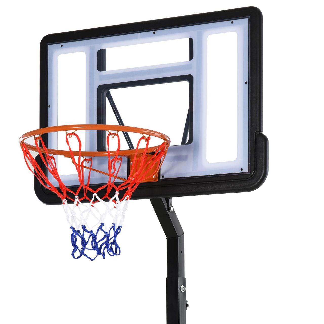 HOMCOM Mobiler Basketballständer Basketballkorb höhenverstellbar 302-352 cm