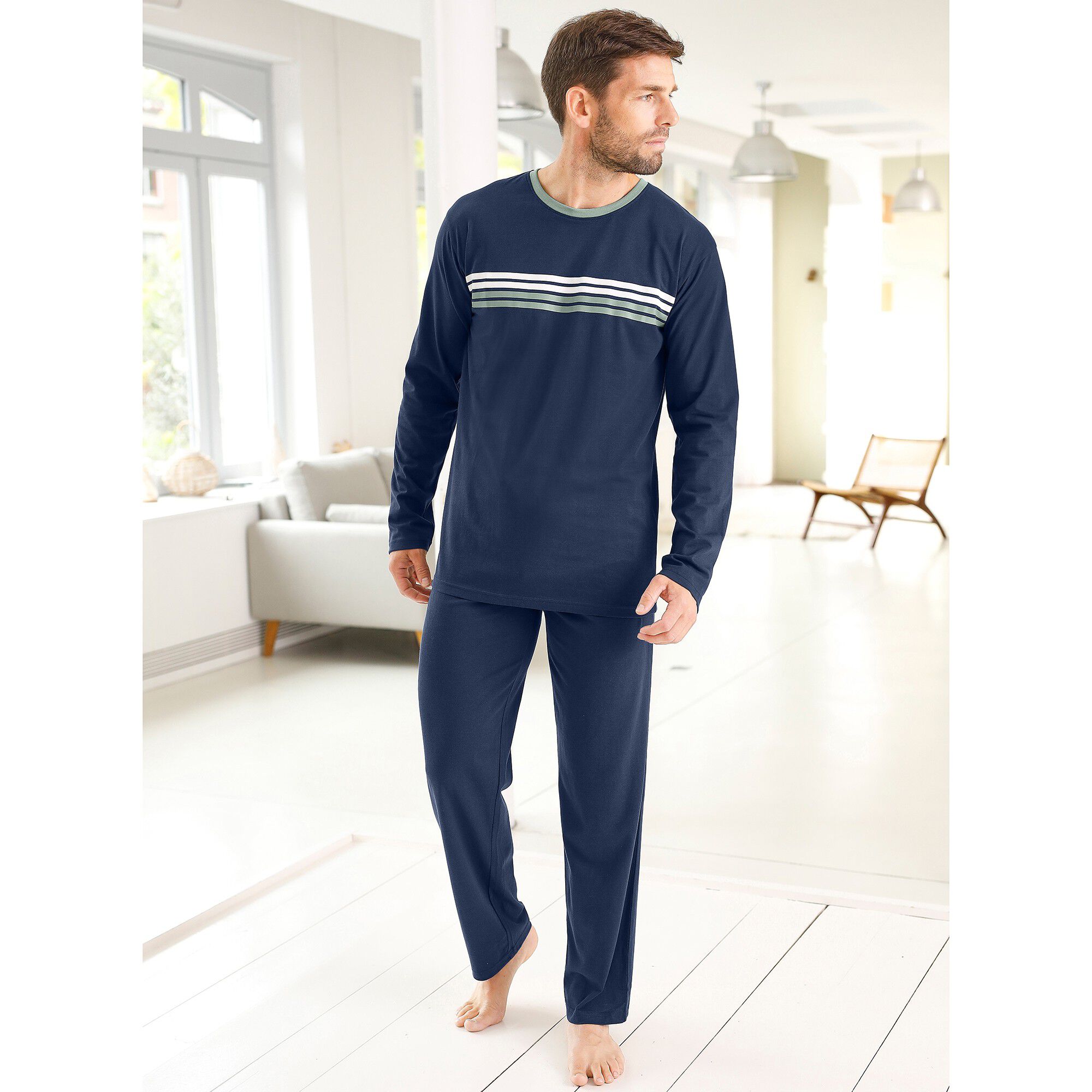 Tee-shirt pyjama rayé manches longues