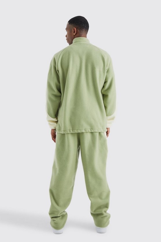 Oversize Colorblock Fleece-Jogginghose