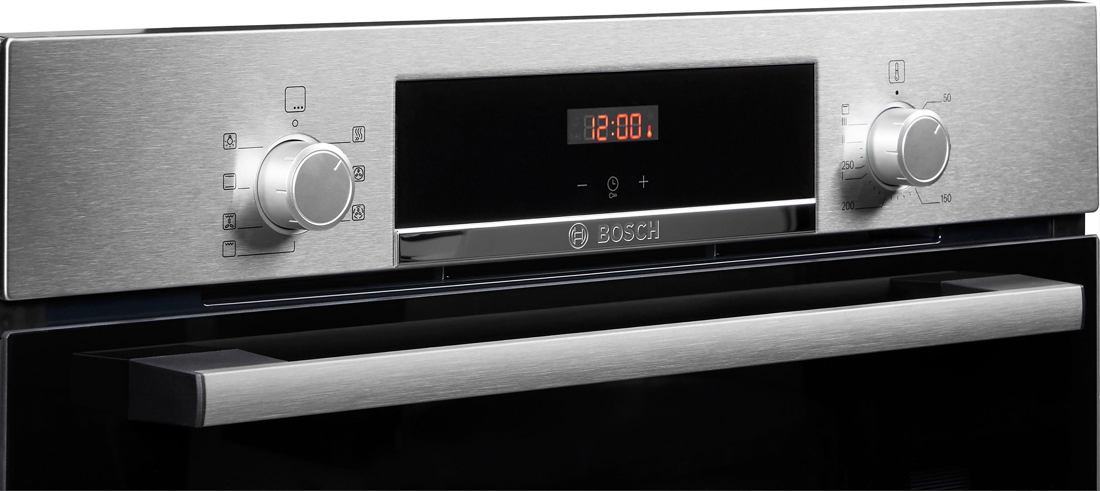 BOSCH Einbaubackofen 4 HBA533BS1, mit Teleskopauszug nachrüstbar, ecoClean Direct