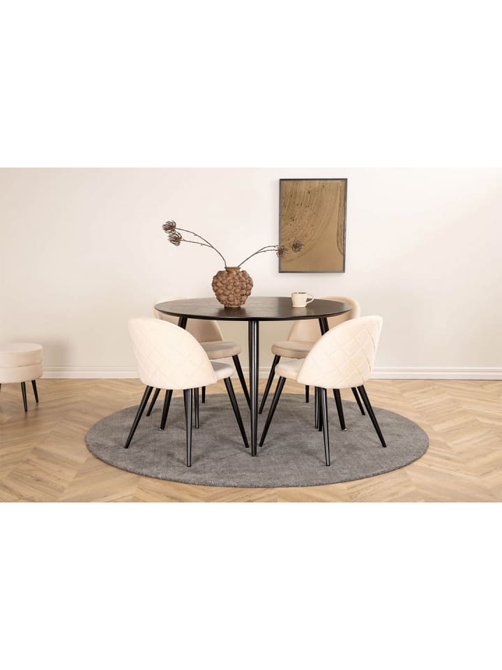 ebuy24 Essgruppe Dipp 31 (5-teilig) Schwarz 115 x 115 cm günstig kaufen onesize