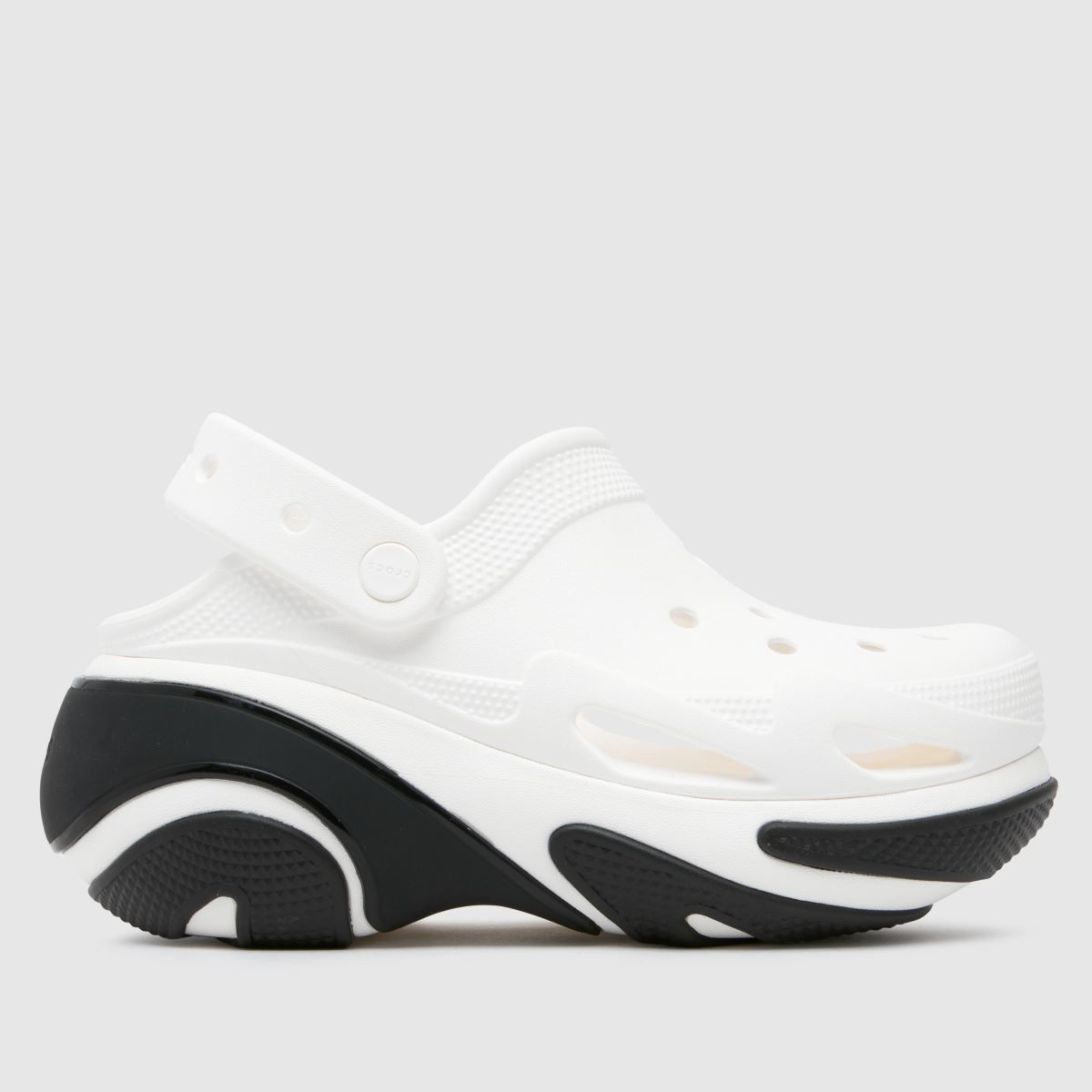 Crocs Bubble Crush klumpa szandál fehér színben
