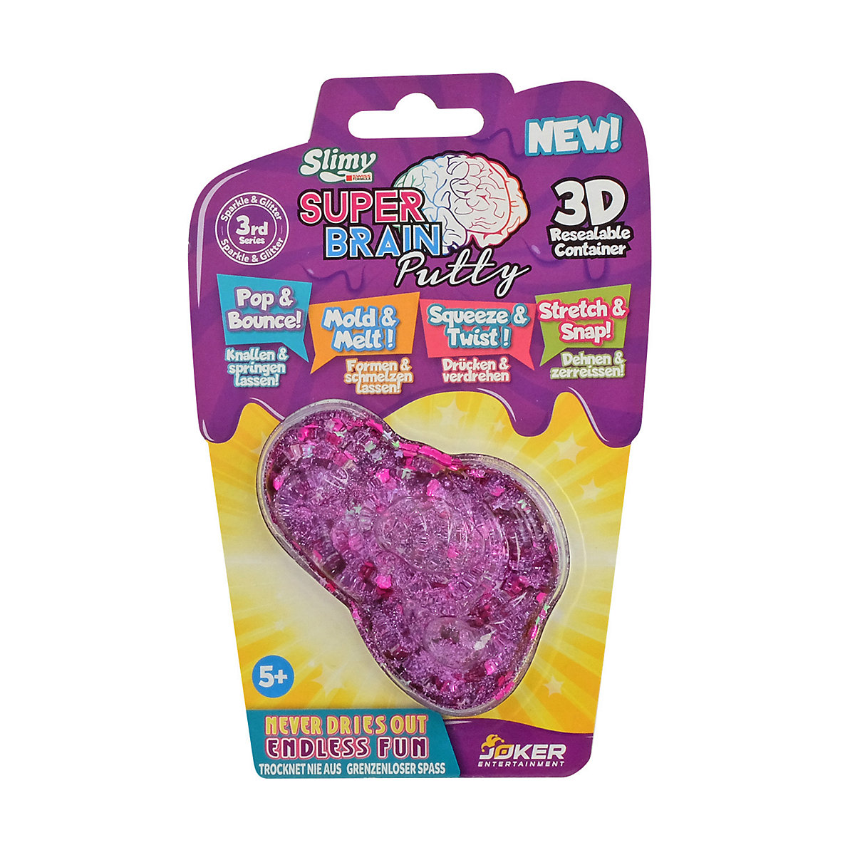 SLIMY® Super Brain Putty 22g - intelligente Modellier- und Hüpfknete, BPA- und glutenfreie Kinderknete in 18 tollen Farben