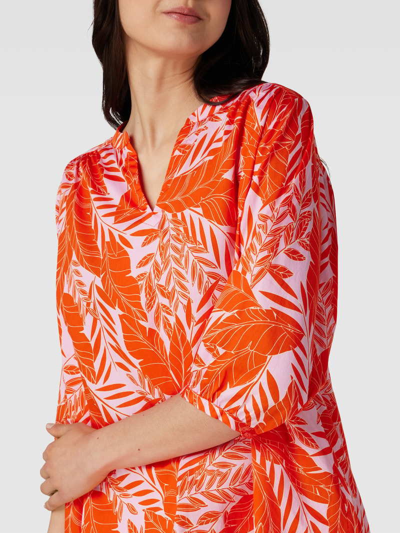Blusenshirt mit Allover-Muster in hellrosa