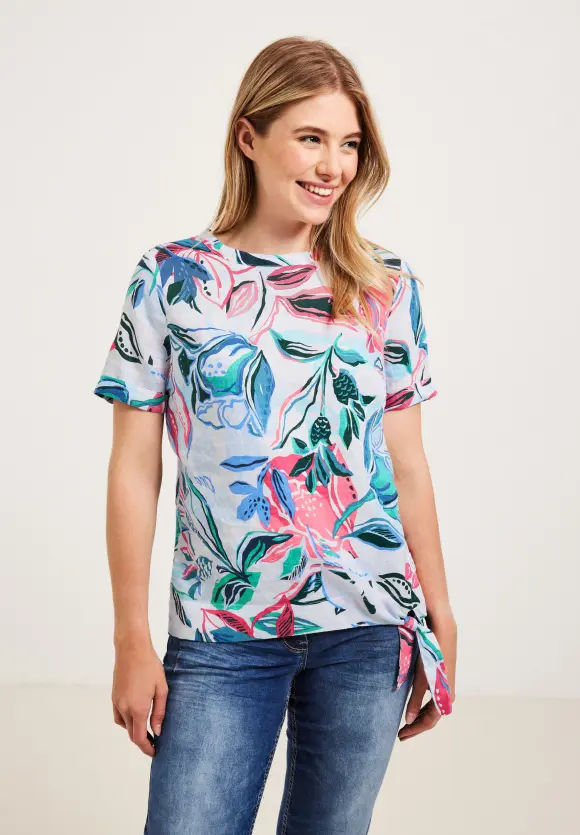 CECIL Print Leinenbluse