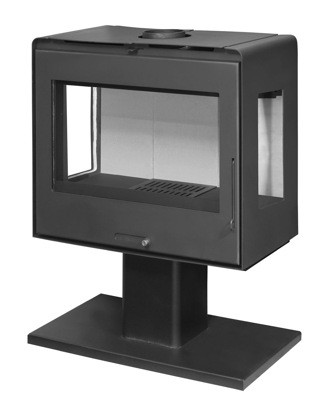 Moeby24 3-Scheiben Design-Kaminofen Klassik Kamin Ofen Kaminofen EcoDesign 10,5kW EEK A  130mm