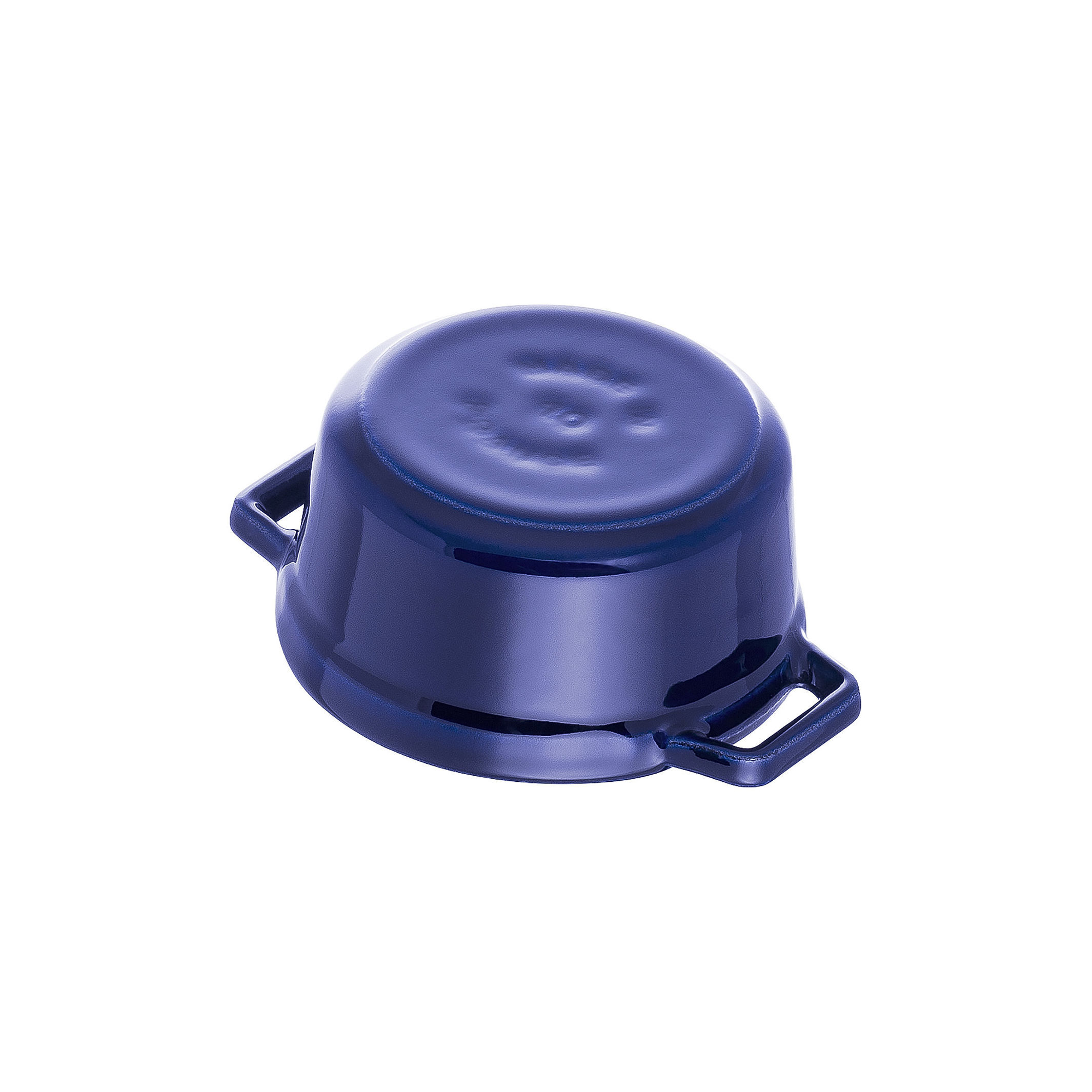 Mini Cocotte 10 cm, rund, Dunkelblau, Gusseisen