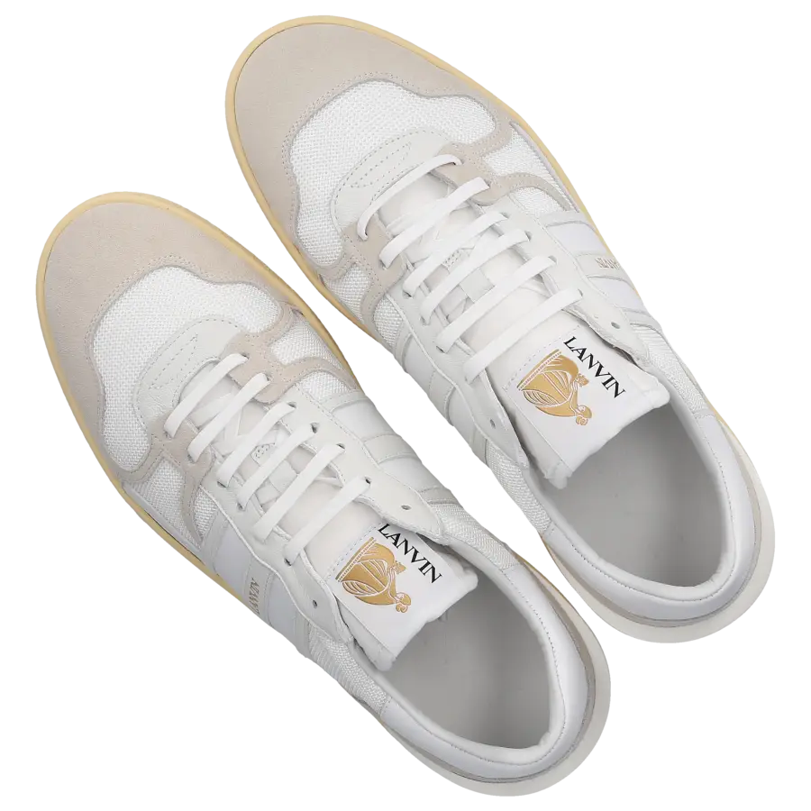 Lanvin - Sneaker low MESH CLAY Veloursleder - weiß