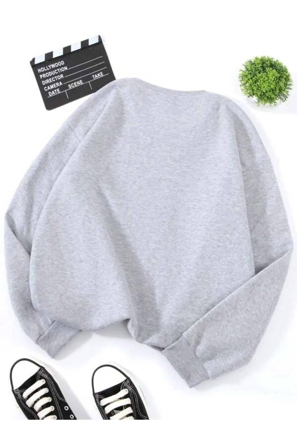 MOONBULL  Graues Unisex-Sweatshirt mit Miami-Aufdruck