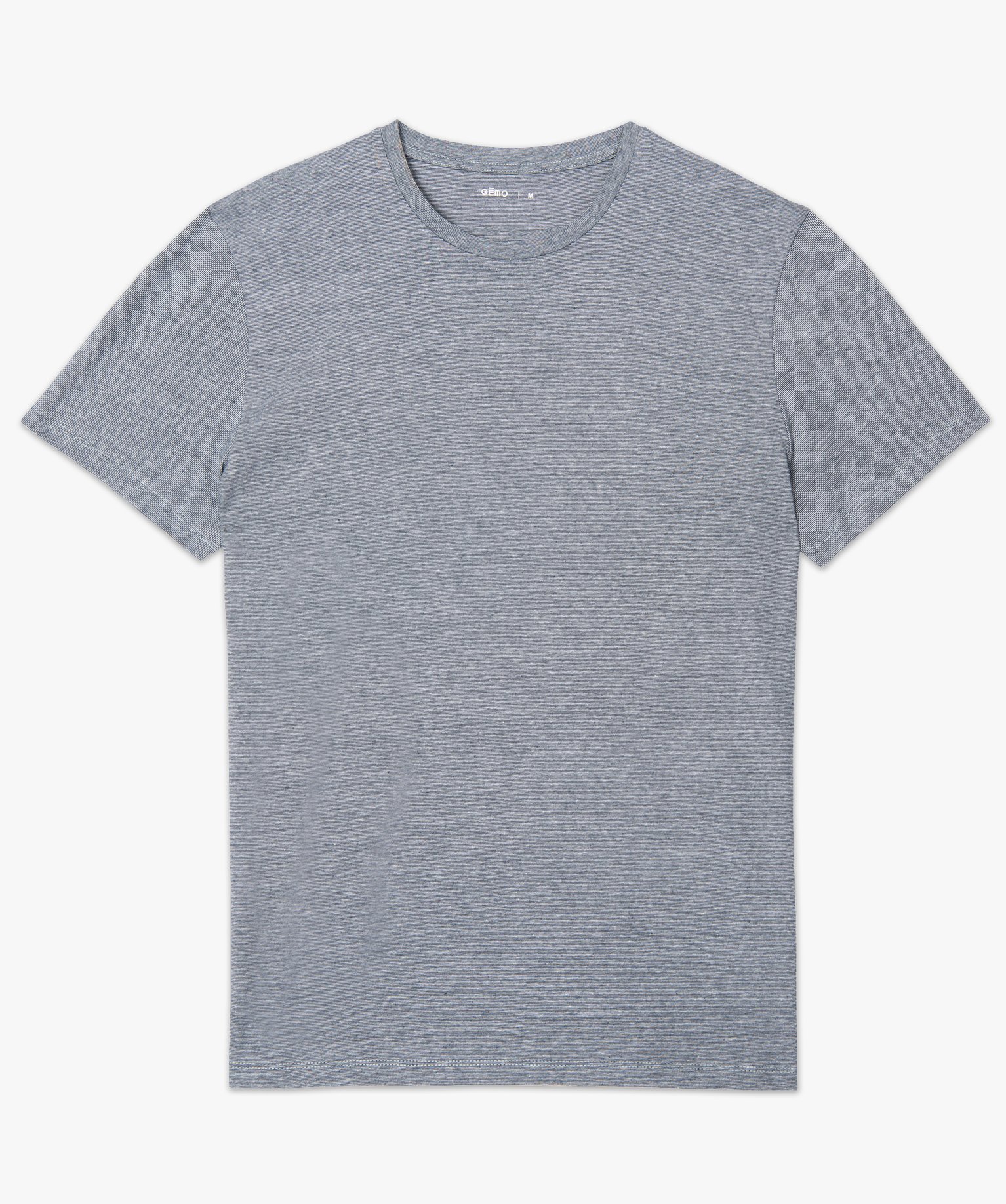 Tee-shirt homme à manches courtes et fines rayures bleu | GEMO