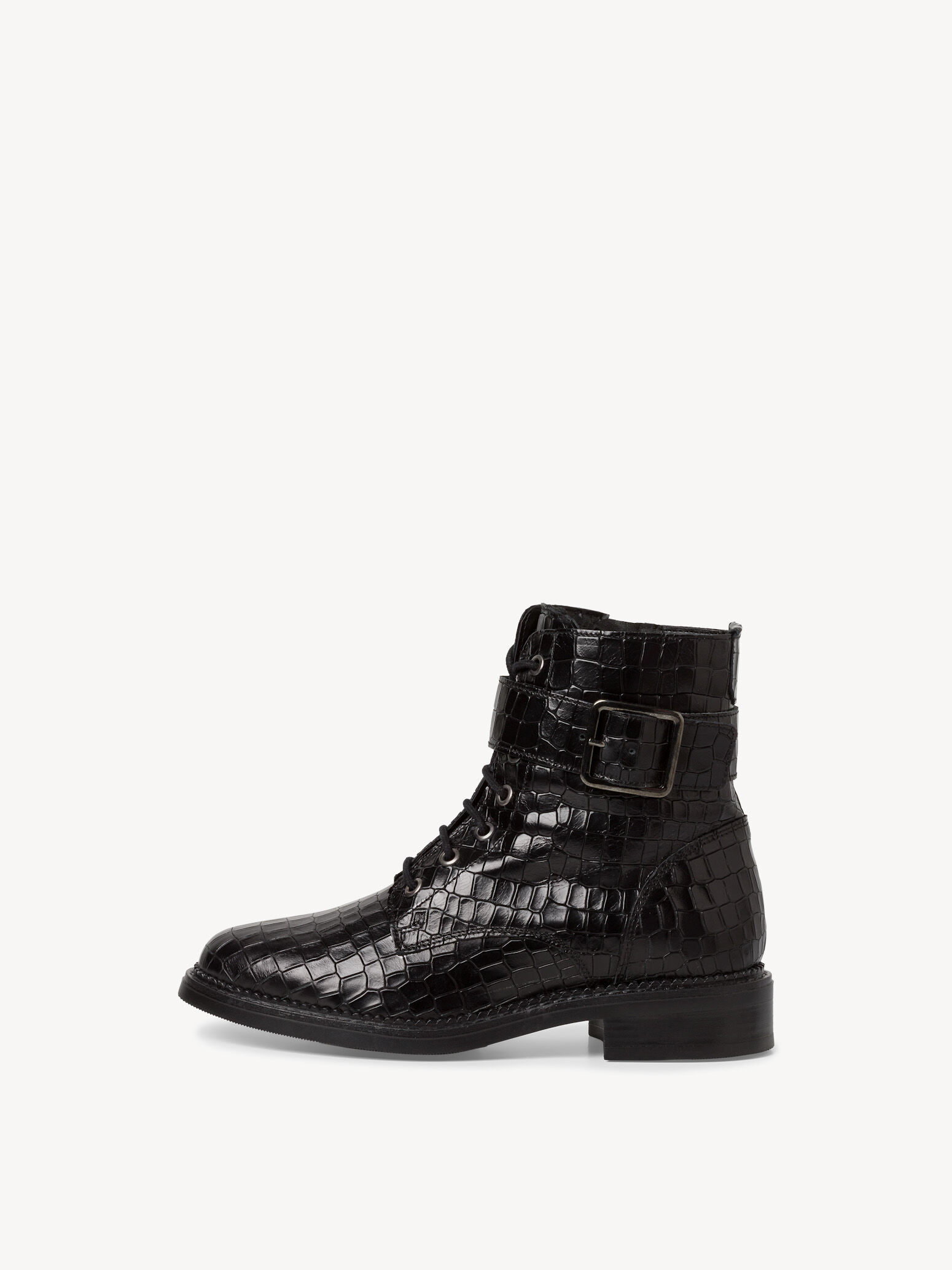 Bottine en cuir - noir