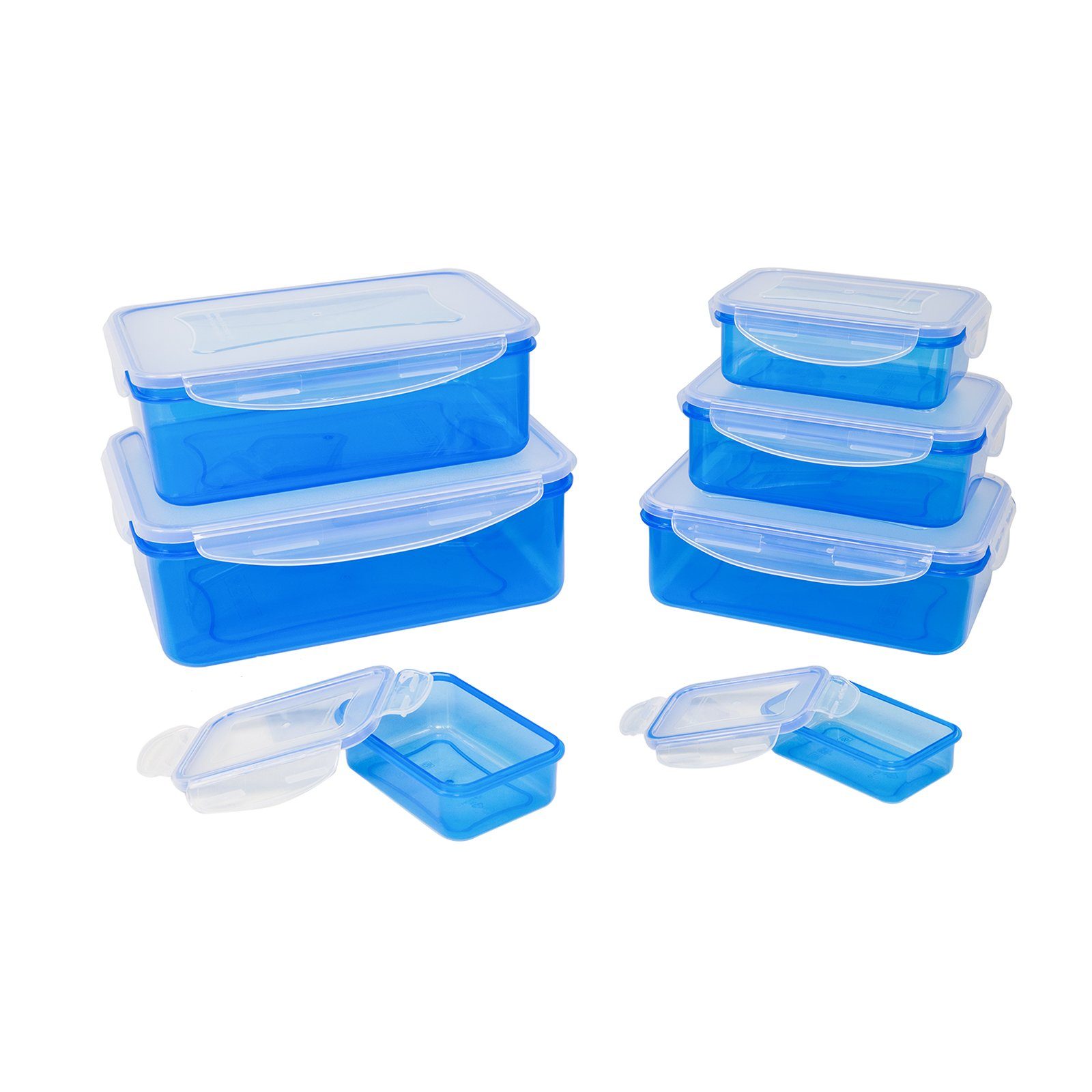 Plentyfy Frischhaltedose Frischesystem 14, Kunststoff, (Set, 14-tlg., 1x120ml, 1x240ml, 1x500ml, 1x1000ml, 1x1500ml, 1x2500ml, 1x3800ml), Frischhaltedose mit Deckel - Vorratsdosen Set