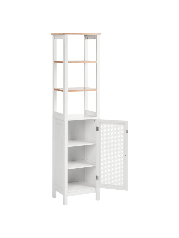 Beliani Badezimmerschrank ALAMOS in Weiß/Heller Holzfarbton günstig kaufen onesize