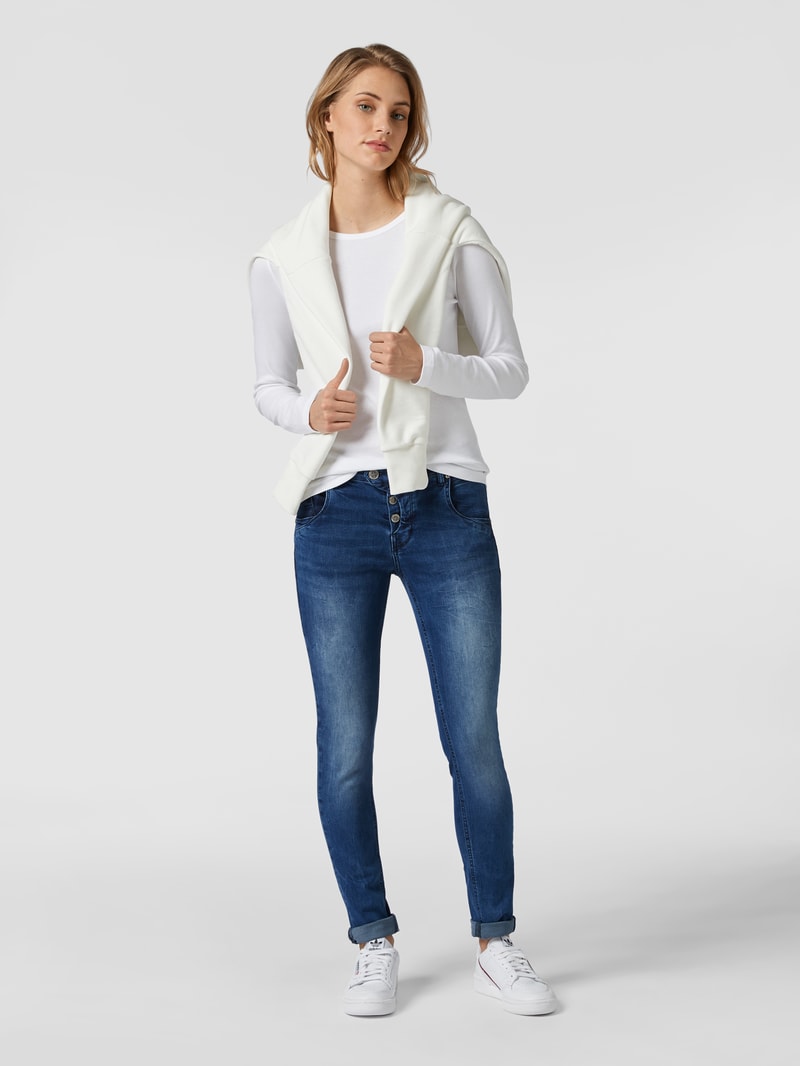 Skinny Fit Jeans mit Stretch-Anteil Modell 'Manie' in blau