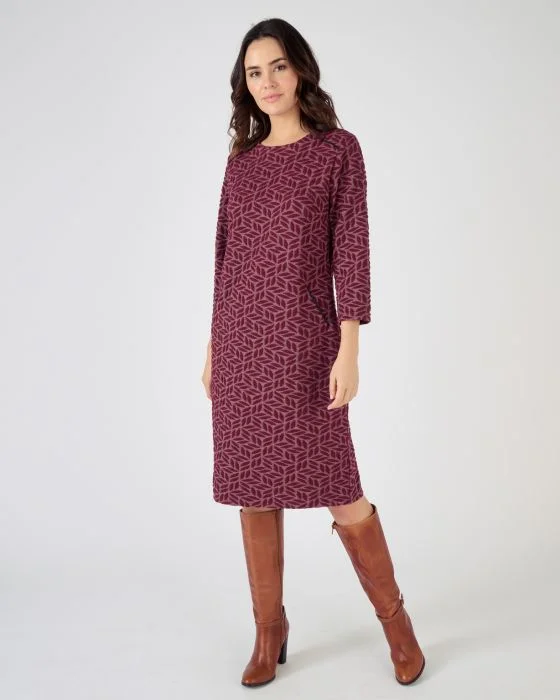 Robe-housse en maille jacquard
