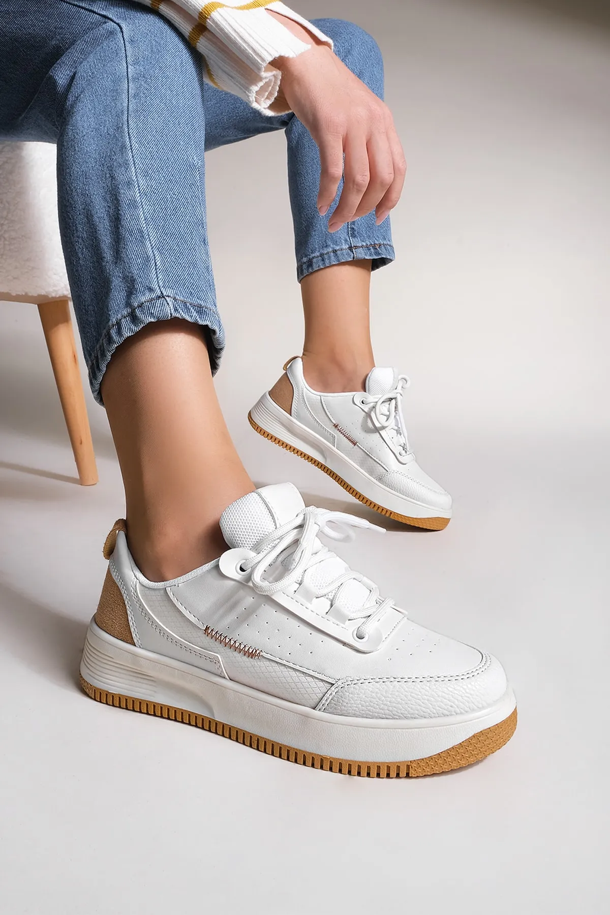 Marjin  Sneaker - Weiß - Flacher Absatz
