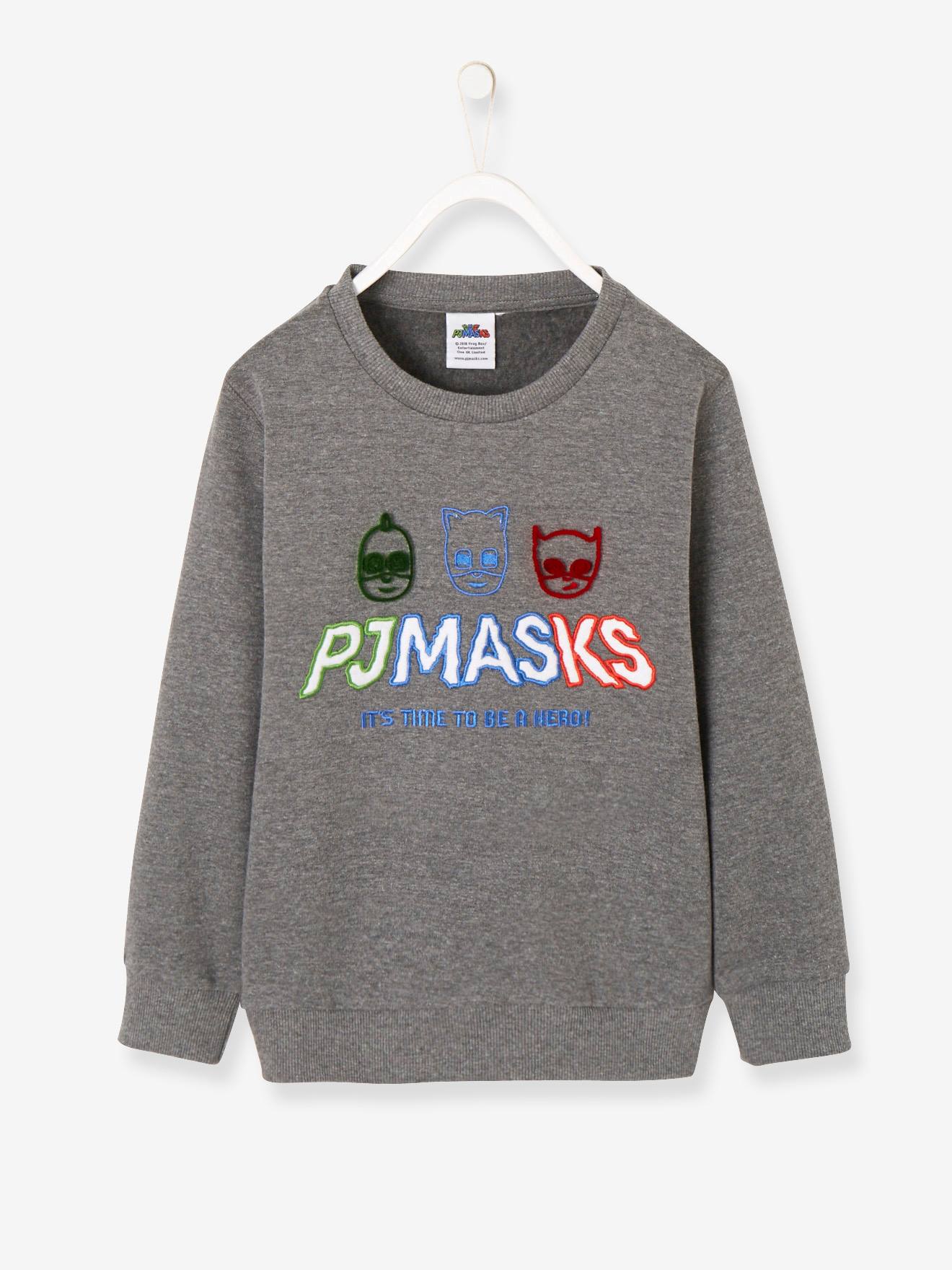 Sweat garçon Pyjamasques® imprimé gris chiné