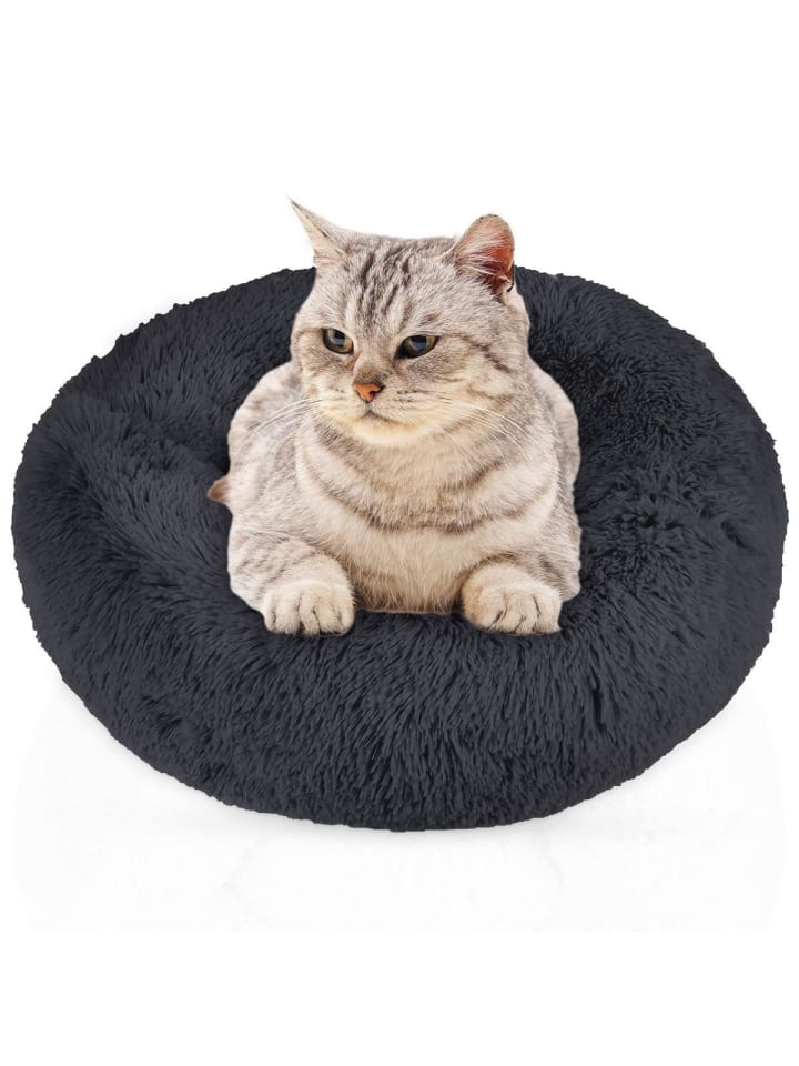 Intirilife Hundebett Katzenbett in Dunkel Grau 80cm günstig kaufen 80 cm