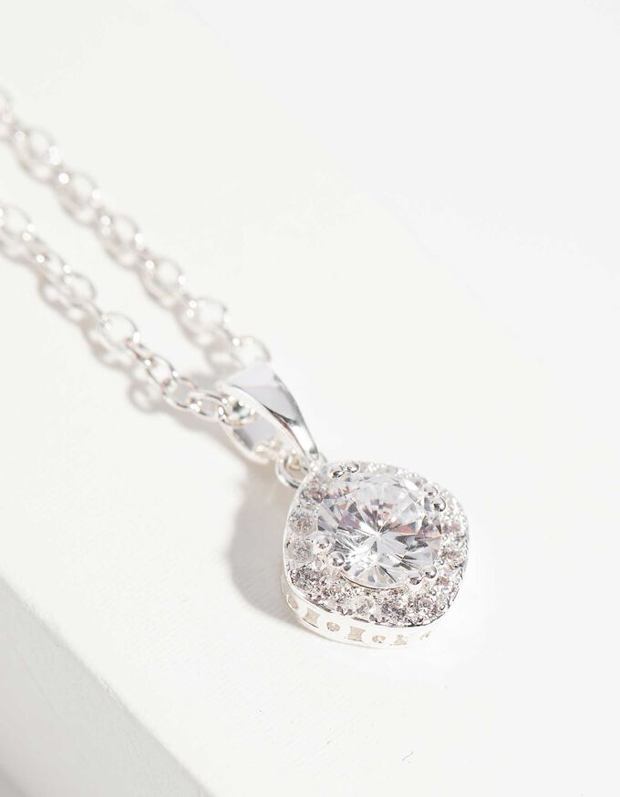 Set aus Kette und Ohrring - Ziersteine