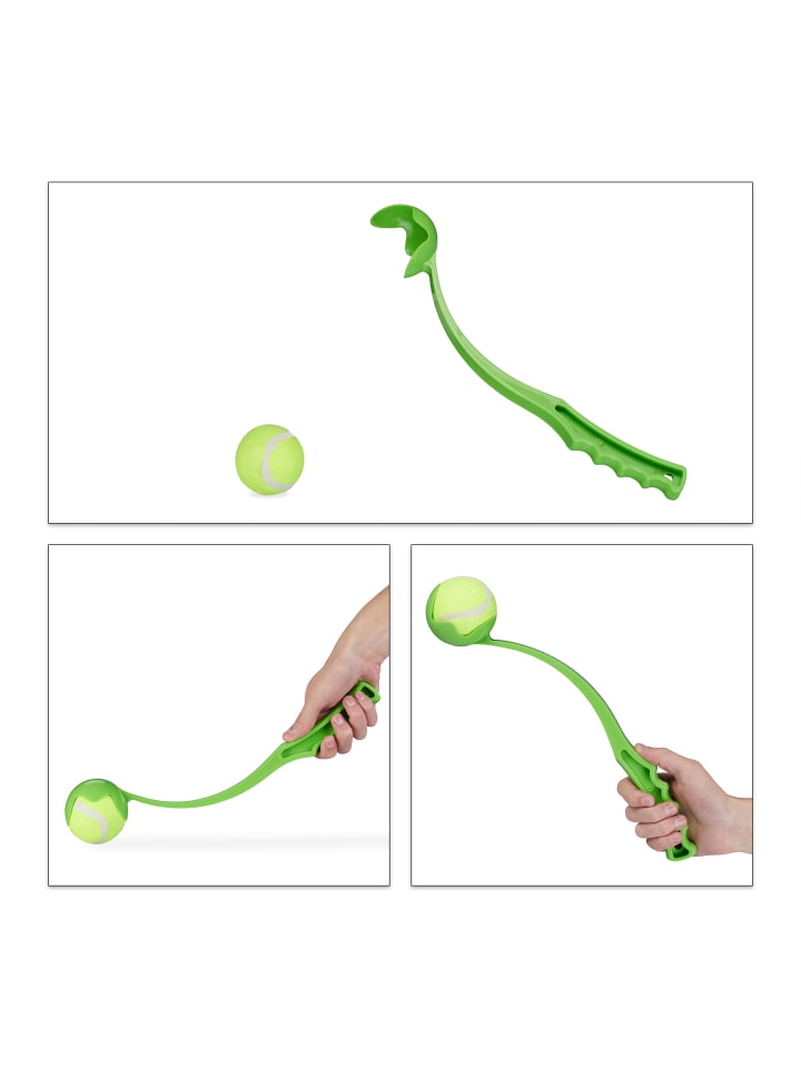 relaxdays 2x Ballschleuder in Blau/Grün günstig kaufen onesize