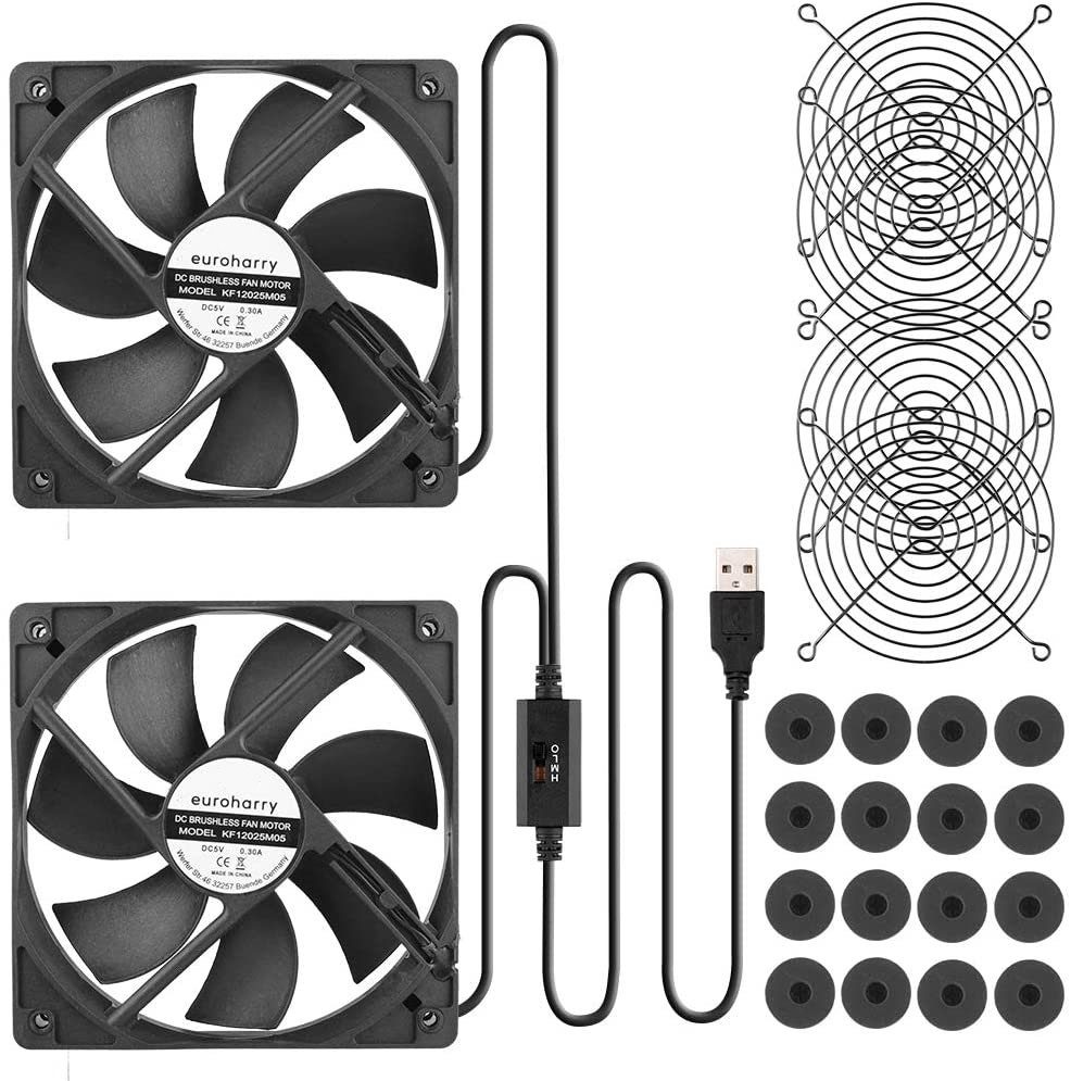 euroharry Mini USB-Ventilator 2IN1 USB leise PC Ventilator usb lüfter pc lüfter PC 120MM