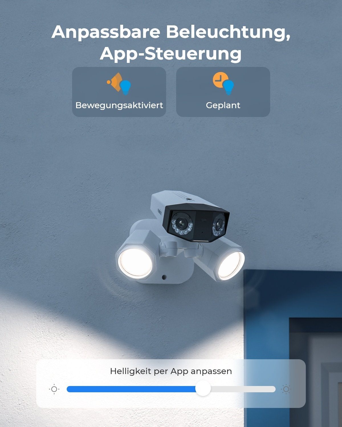 Reolink 8MP UHD Duo-Serie Floodlight PoE Überwachungskamera (Außenbereich, Dual-Objektiv, 180° Panorama-Weitwinkel, Stromversorgung über Ethernet)