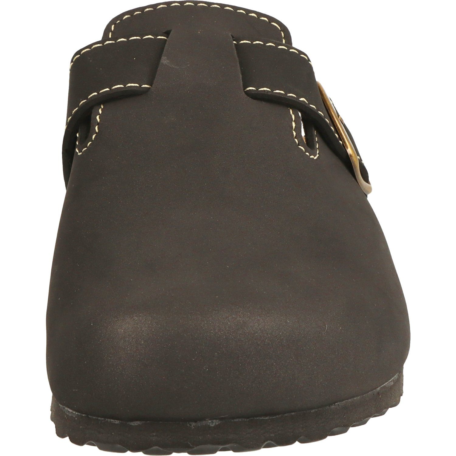 SUPERSOFT Herren 176-002 Komfort Pantolette Pantoffeln Hausschuh Lederfußbett, Gepolstert
