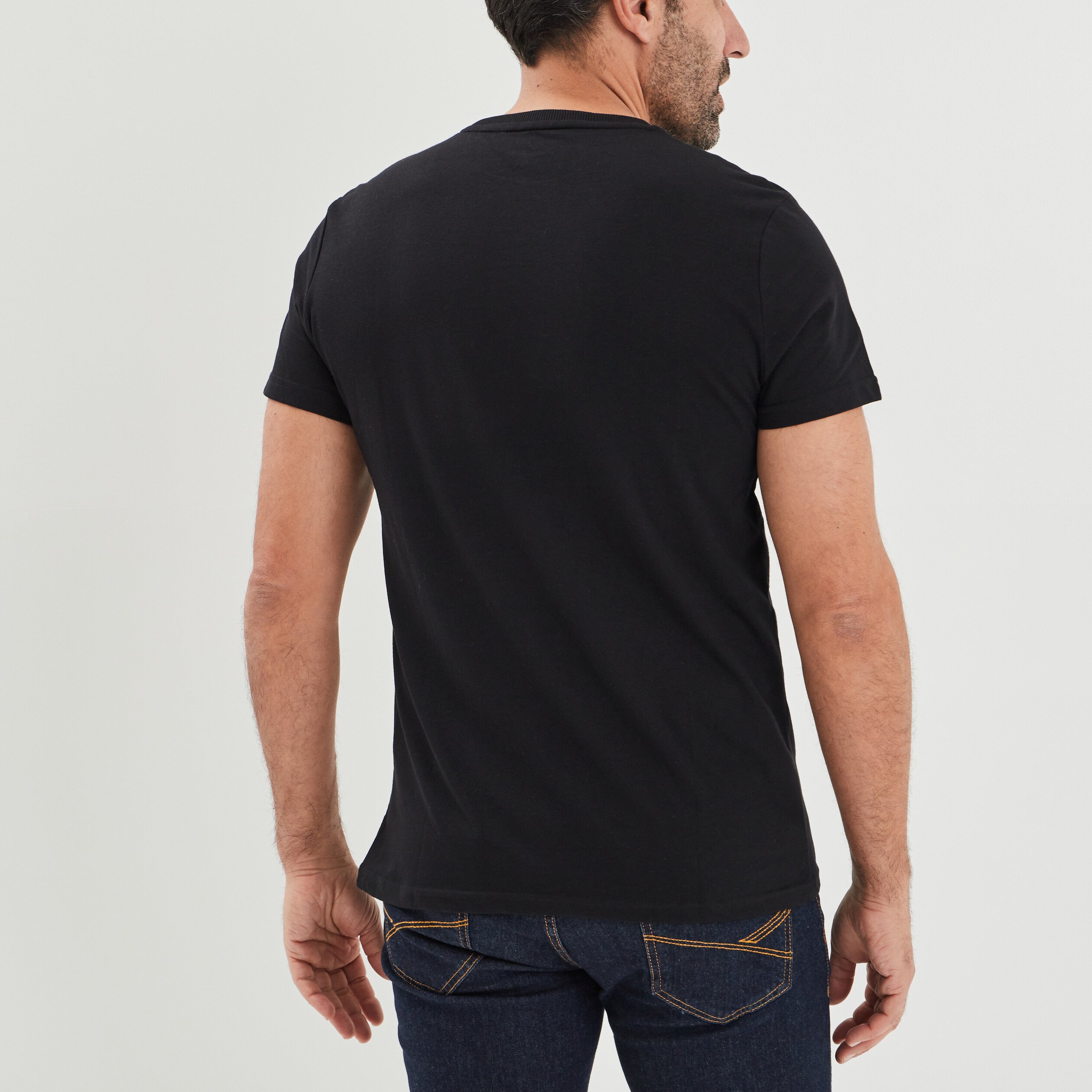 T-shirt manches courtes Creeks noir homme | La Halle