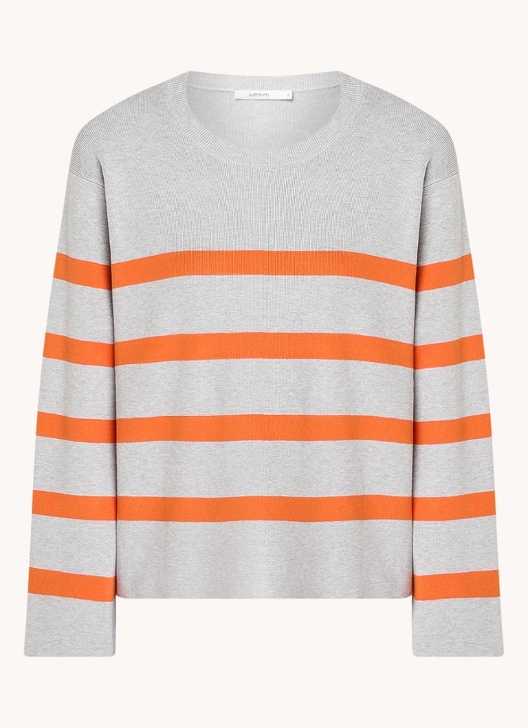 Maglione estivo a righe in maglia fine
