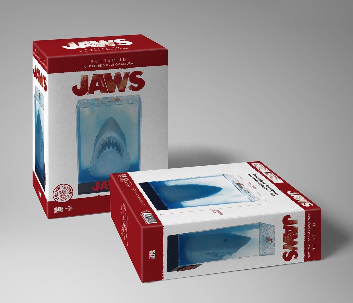 SD Toys Actionfigur Jaws 3D Poster Statue Der weiße Hai