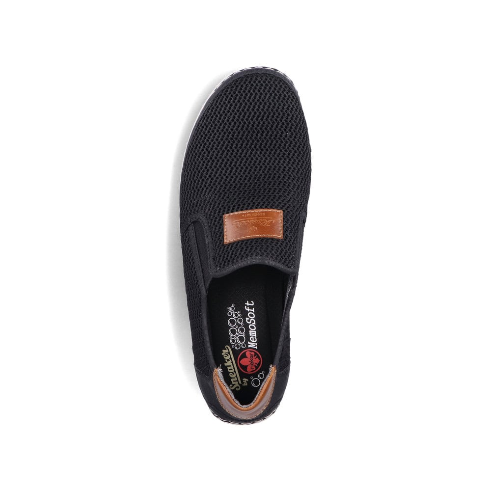 Rieker Herren Slipper tiefschwarz