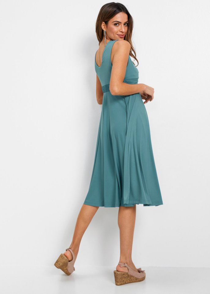 Shirtkleid mit V-Ausschnitt